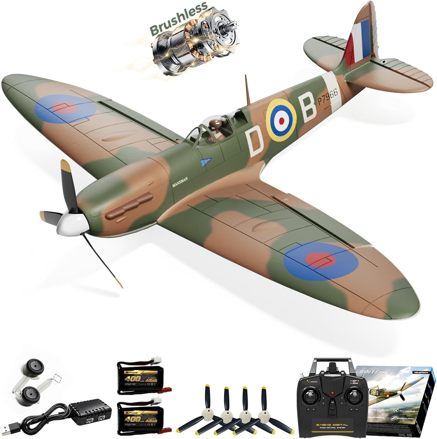Rc Planes Horizon Hobby - طائرة RC بدون فرشاة VOLANTEXR Spitfire