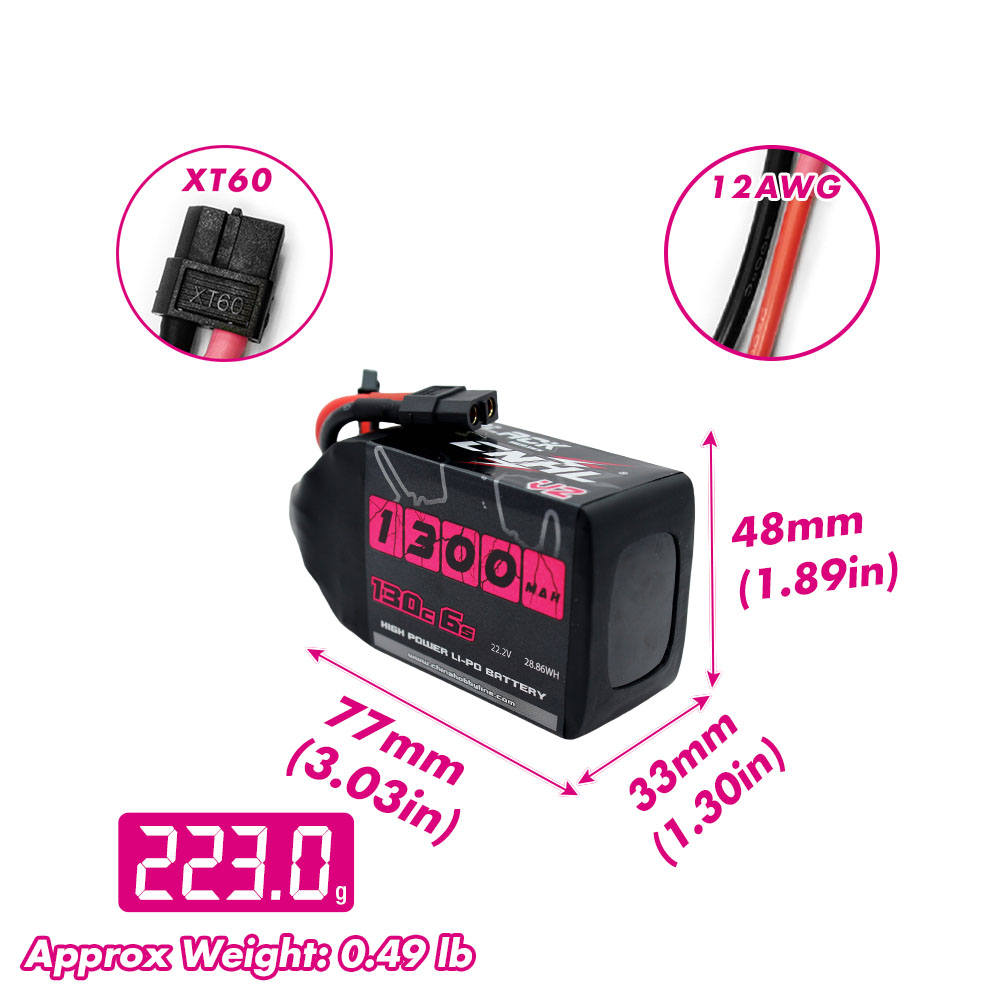 بطاريتان CNHL 6S 22.2V ليثيوم  - مراجعة Hobby Rc Quadcopters & Multirotors وسعره
